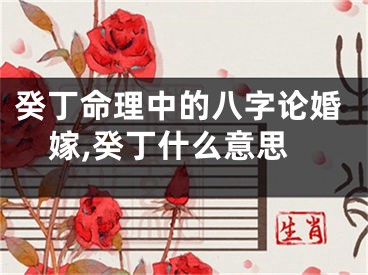 癸丁命理中的八字论婚嫁,癸丁什么意思
