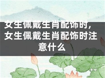 女生佩戴生肖配饰时,女生佩戴生肖配饰时注意什么