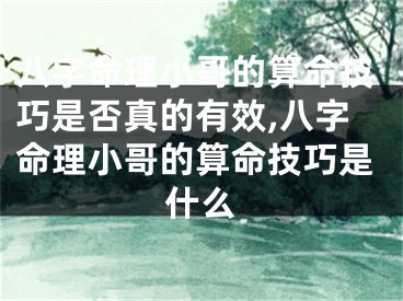 八字命理小哥的算命技巧是否真的有效,八字命理小哥的算命技巧是什么
