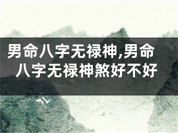 男命八字无禄神,男命八字无禄神煞好不好