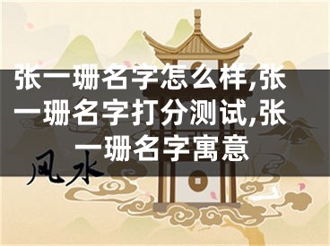 张一珊名字怎么样,张一珊名字打分测试,张一珊名字寓意