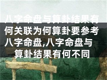 八字命盘与算卦结果有何关联为何算卦要参考八字命盘,八字命盘与算卦结果有何不同