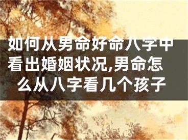 如何从男命好命八字中看出婚姻状况,男命怎么从八字看几个孩子