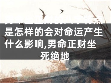 男命坐正财的八字特点是怎样的会对命运产生什么影响,男命正财坐死绝地