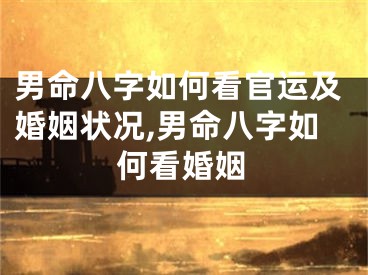 男命八字如何看官运及婚姻状况,男命八字如何看婚姻