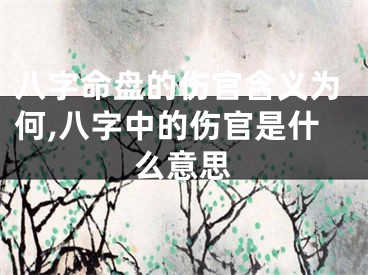 八字命盘的伤官含义为何,八字中的伤官是什么意思
