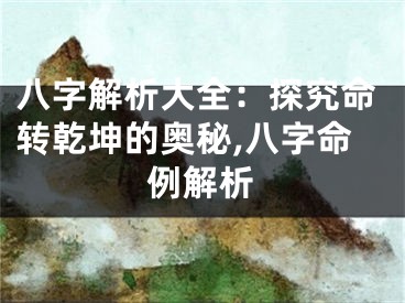 八字解析大全：探究命转乾坤的奥秘,八字命例解析