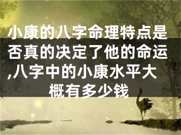 小康的八字命理特点是否真的决定了他的命运,八字中的小康水平大概有多少钱