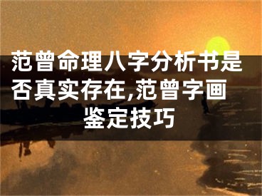 范曾命理八字分析书是否真实存在,范曾字画鉴定技巧