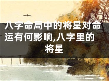 八字命局中的将星对命运有何影响,八字里的将星