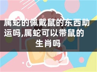 属蛇的佩戴鼠的东西助运吗,属蛇可以带鼠的生肖吗