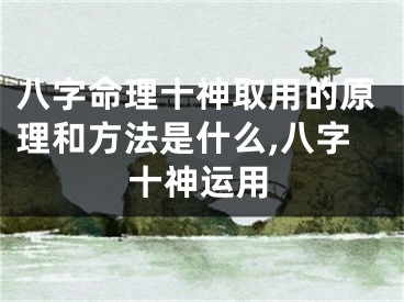 八字命理十神取用的原理和方法是什么,八字十神运用