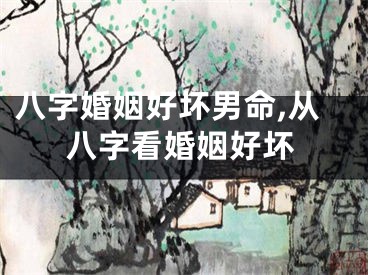 八字婚姻好坏男命,从八字看婚姻好坏