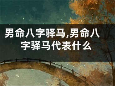 男命八字驿马,男命八字驿马代表什么