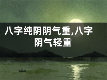 八字纯阴阴气重,八字阴气轻重