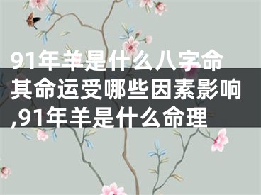 91年羊是什么八字命其命运受哪些因素影响,91年羊是什么命理