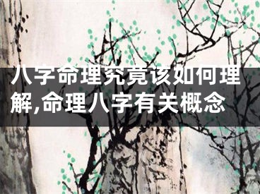 八字命理究竟该如何理解,命理八字有关概念