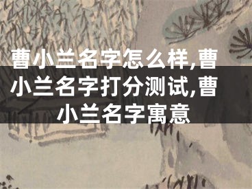 曹小兰名字怎么样,曹小兰名字打分测试,曹小兰名字寓意