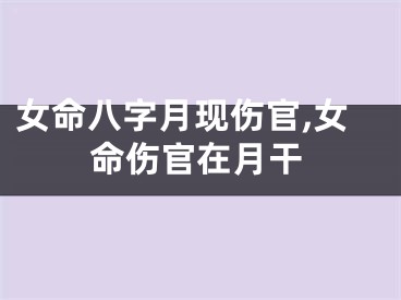 女命八字月现伤官,女命伤官在月干