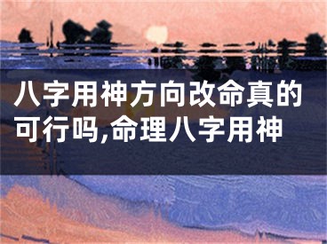 八字用神方向改命真的可行吗,命理八字用神