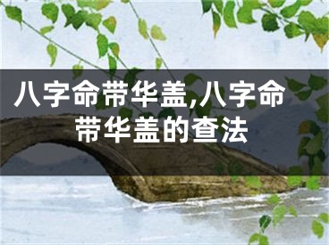 八字命带华盖,八字命带华盖的查法