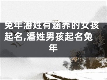 兔年潘姓有涵养的女孩起名,潘姓男孩起名兔年