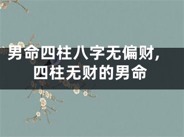 男命四柱八字无偏财,四柱无财的男命