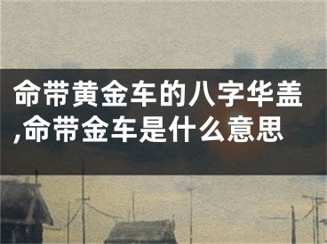 命带黄金车的八字华盖,命带金车是什么意思