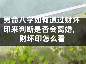 男命八字如何通过财坏印来判断是否会离婚,财坏印怎么看