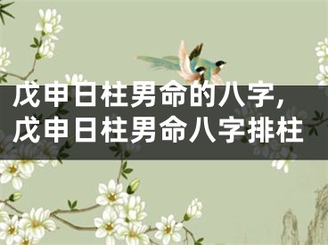 戊申日柱男命的八字,戊申日柱男命八字排柱