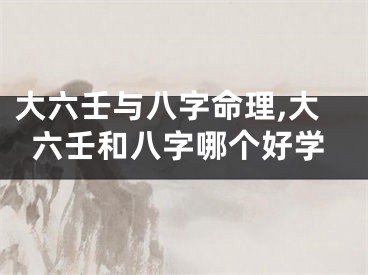 大六壬与八字命理,大六壬和八字哪个好学