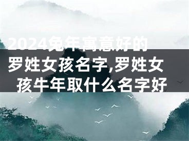 2024兔年寓意好的罗姓女孩名字,罗姓女孩牛年取什么名字好