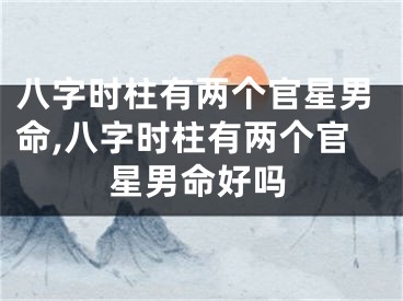 八字时柱有两个官星男命,八字时柱有两个官星男命好吗
