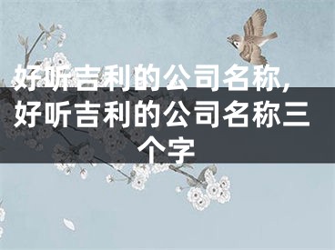 好听吉利的公司名称,好听吉利的公司名称三个字