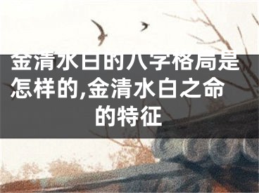 金清水白的八字格局是怎样的,金清水白之命的特征