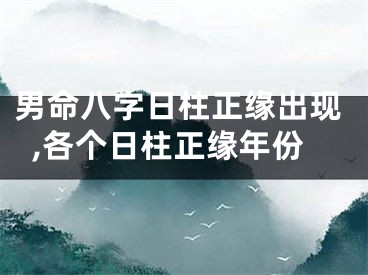 男命八字日柱正缘出现,各个日柱正缘年份