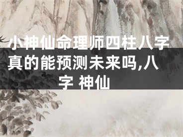 小神仙命理师四柱八字真的能预测未来吗,八字 神仙
