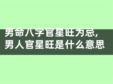 男命八字官星旺为忌,男人官星旺是什么意思