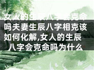女人的生辰八字会克命吗夫妻生辰八字相克该如何化解,女人的生辰八字会克命吗为什么
