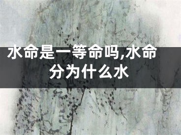 水命是一等命吗,水命分为什么水