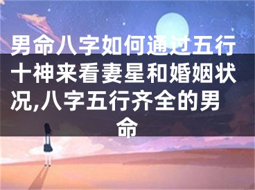男命八字如何通过五行十神来看妻星和婚姻状况,八字五行齐全的男命