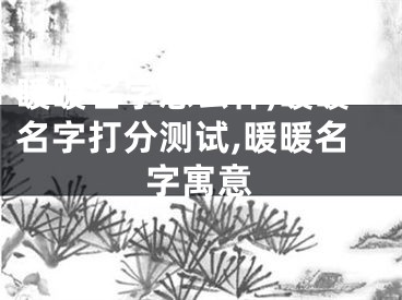 暖暖名字怎么样,暖暖名字打分测试,暖暖名字寓意
