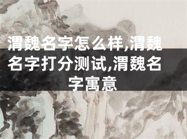渭魏名字怎么样,渭魏名字打分测试,渭魏名字寓意