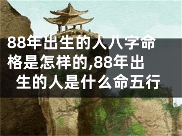 88年出生的人八字命格是怎样的,88年出生的人是什么命五行