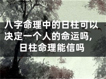 八字命理中的日柱可以决定一个人的命运吗,日柱命理能信吗