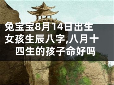 兔宝宝8月14日出生女孩生辰八字,八月十四生的孩子命好吗
