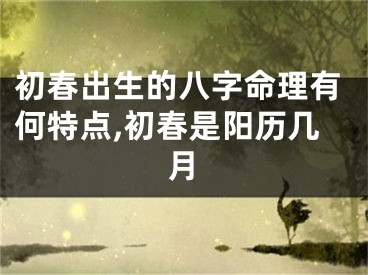 初春出生的八字命理有何特点,初春是阳历几月