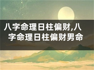 八字命理日柱偏财,八字命理日柱偏财男命