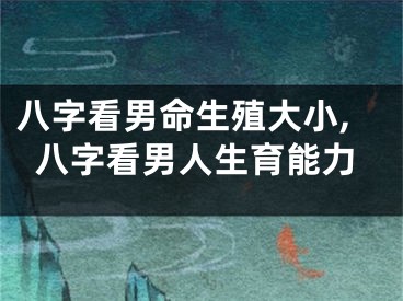 八字看男命生殖大小,八字看男人生育能力
