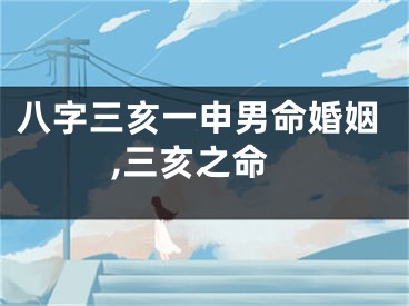 八字三亥一申男命婚姻,三亥之命